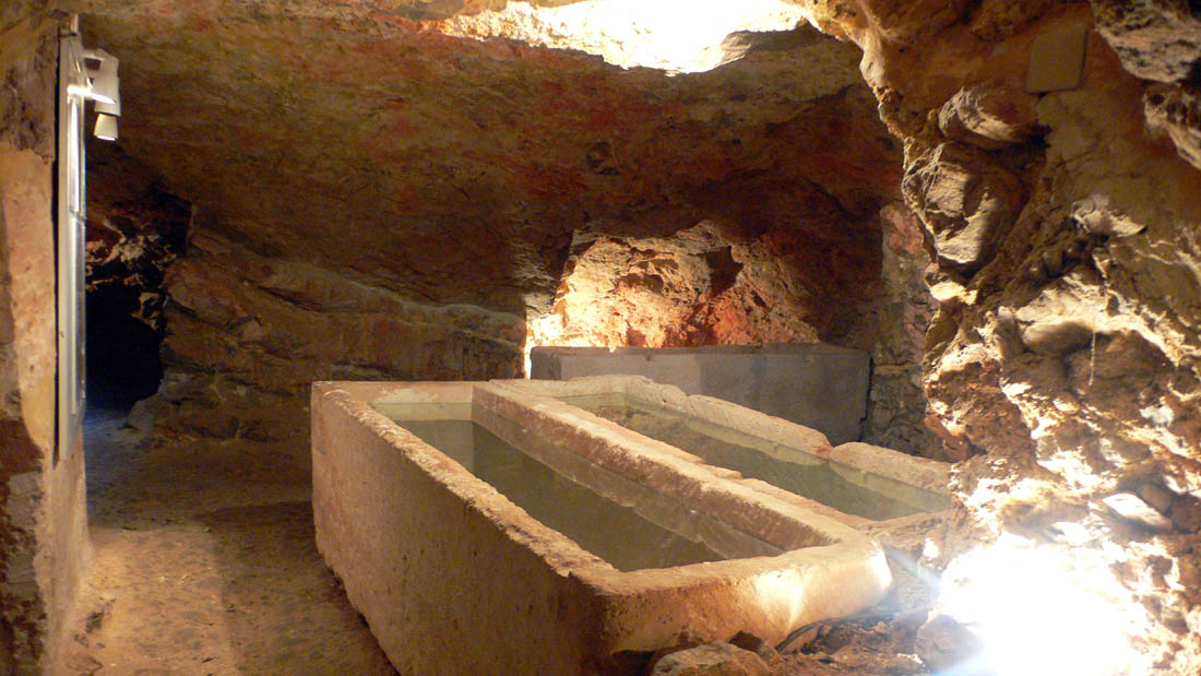 Hypogeum in the phoenician necropolis of Puig des Molins in Ibiza (Spain).
