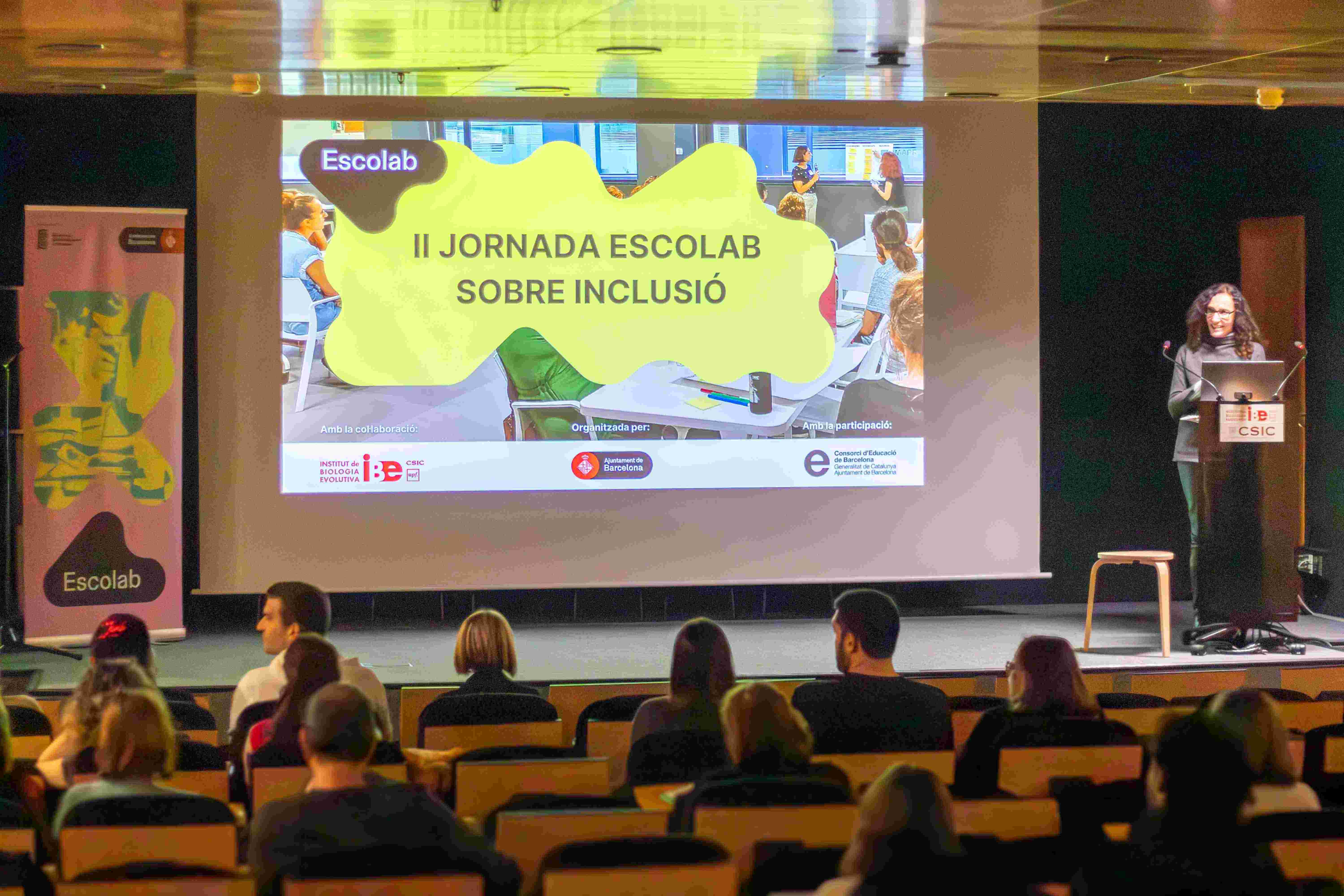 Second Conference on Inclusion of the Escolab program. Credit to Pilar Rodríguez. Imatge inicial - Second Conference on Inclusion of the Escolab program. Credit to Pilar Rodríguez.